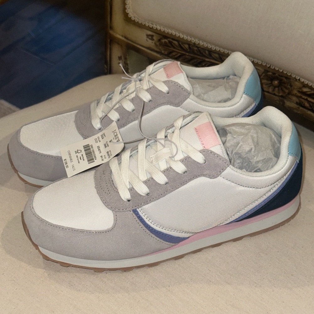 J. Crew Factory City Sneakers BN870 Navy Peri Multi Size 9 1/2 M